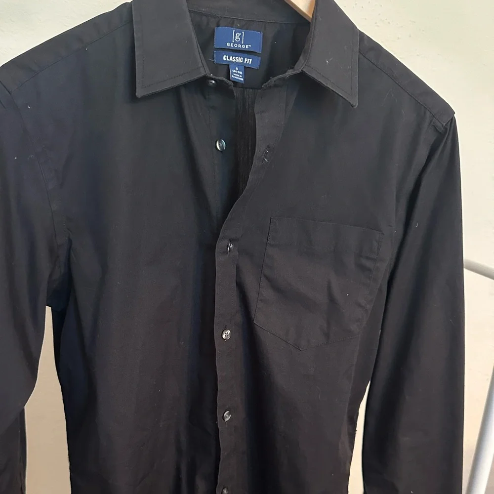 George Men's Black Button-Down Shirt - Picture 2 of 5